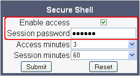 OpenStage Admin Menu - Secure Shell