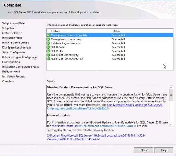 install sql server