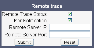 Remote trace