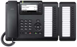 OpenScape Desk Phone CP400 front view with Keymodul.png