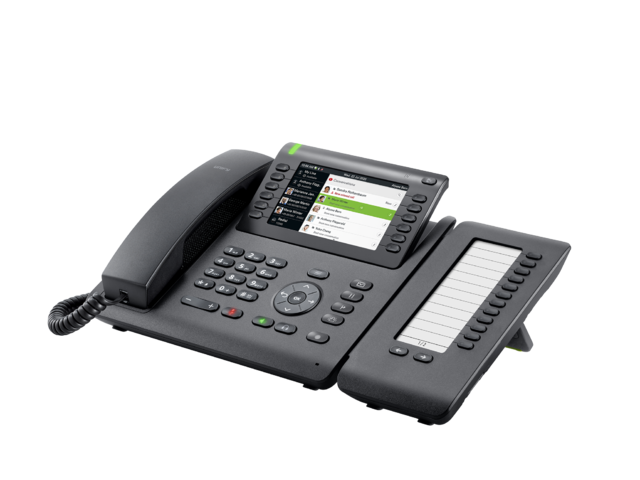 File:OpenScape Desk Phone CP700 perspective view low with Keymodul.png