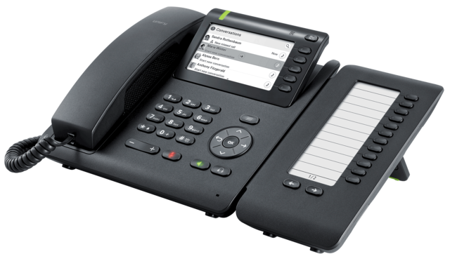 File:OpenScape Desk Phone CP600E perspective view low with Keymodul.png