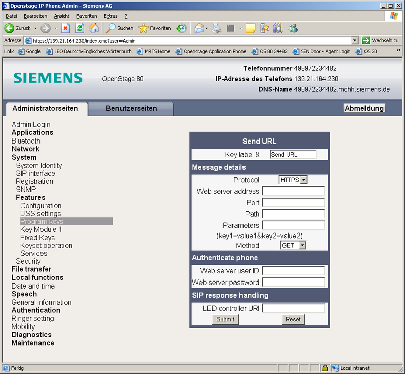 Free programmable Key (FPK) to send URL request to Server - Atos Unify ...
