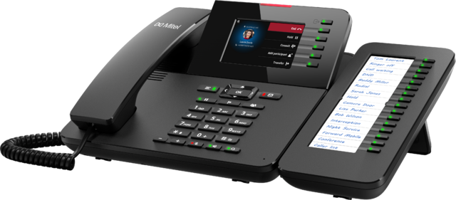File:OpenScape Desk Phone CP410 perspective view low with KM410.png